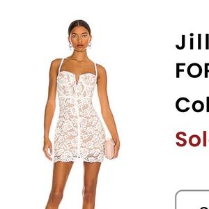 For Love and Lemons White Lace Mini Dress